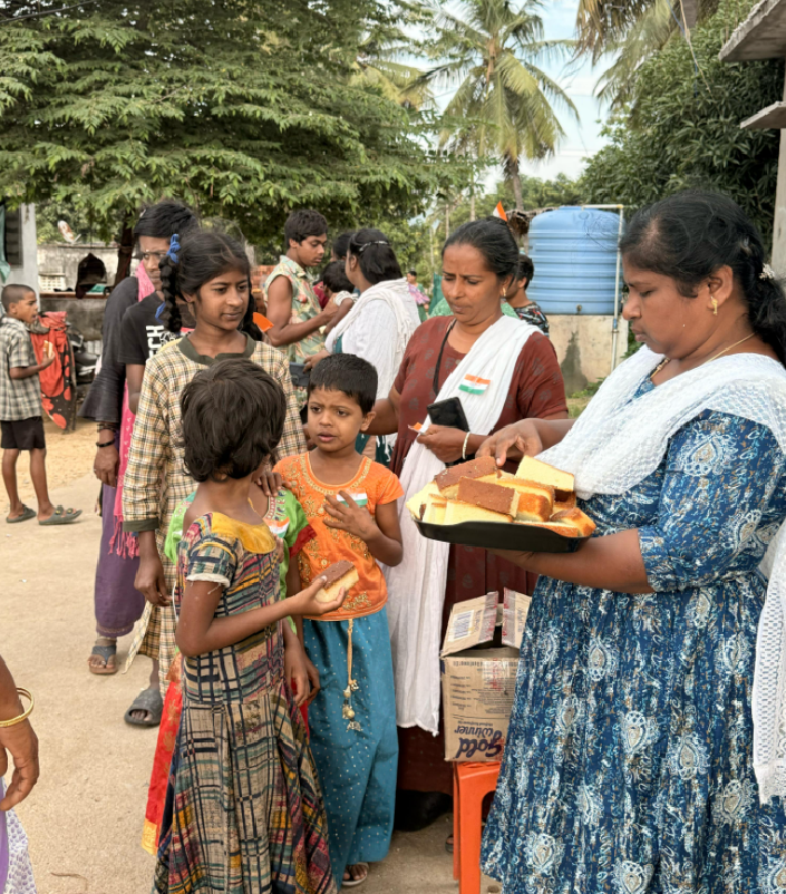 Sweets & Cake Served On Indian Independence Day 15.08.25