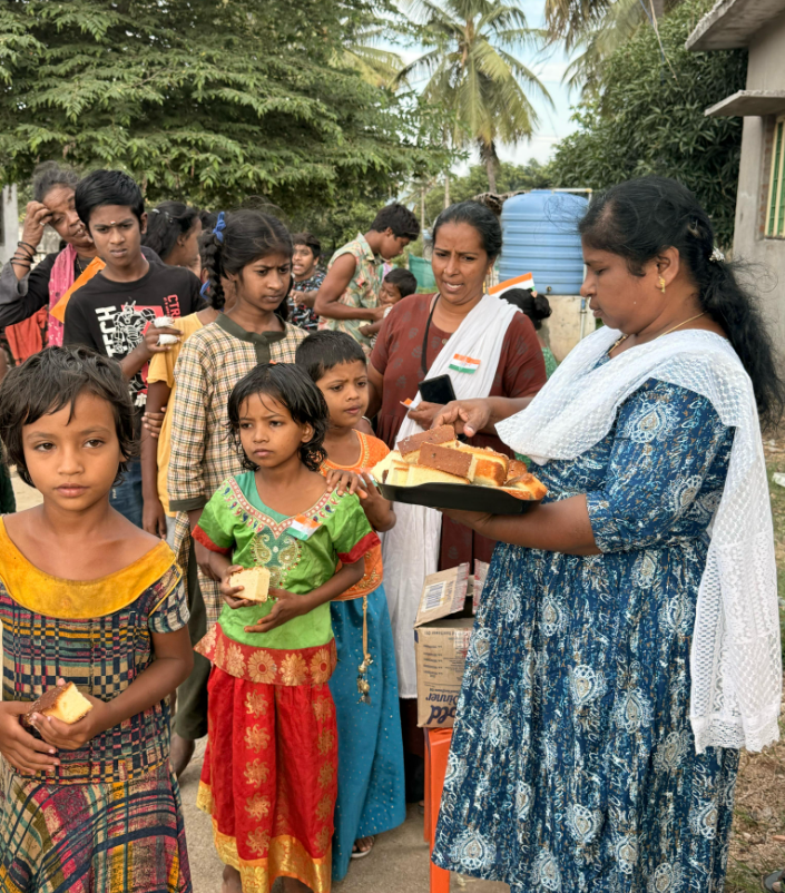 Sweets & Cake Served On Indian Independence Day 15.08.25